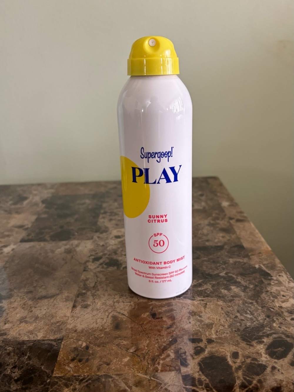 Supergoop PLAY Antioxidant Body Mist 6 fl oz SPF 50 Exp 9/28 Bodycare New